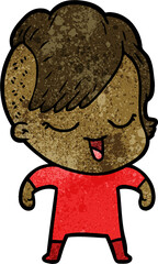 happy cartoon girl