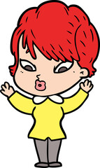 Obraz premium cartoon woman