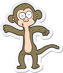 sticker of a cartoon monkey