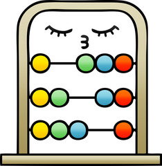 gradient shaded cartoon of a abacus