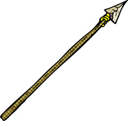 cartoon primitive spear