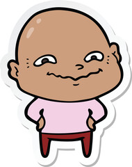 sticker of a cartoon creepy guy