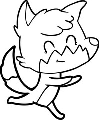 Obraz premium cartoon friendly fox