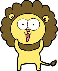 happy cartoon lion