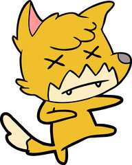 cartoon dead fox