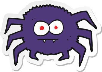 sticker of a cartoon spider