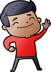 Obraz premium happy cartoon man