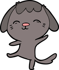 happy cartoon dancing dog