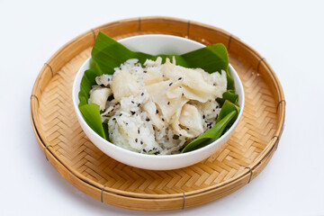 Sweet sticky rice with sweet wild yam.