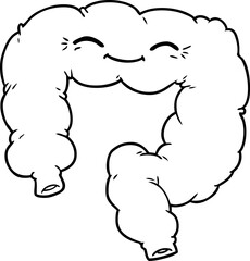 cartoon happy colon