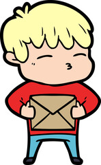 Obraz premium cartoon curious boy