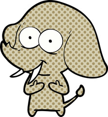 happy cartoon elephant
