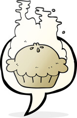 freehand drawn speech bubble cartoon pie