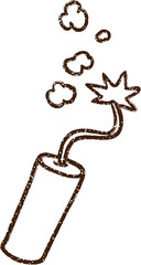 Dynamite Stick Charcoal Drawing