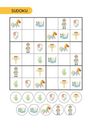 Knight  Sudoku kids activity book