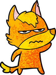 angry fox cartoon character