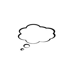 Thought bubble icon isolated on white background