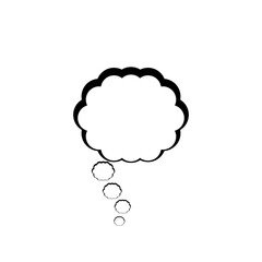 Thought bubble icon isolated on white background