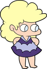 cartoon girl in dress