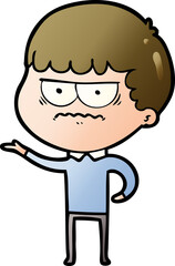 cartoon annoyed man