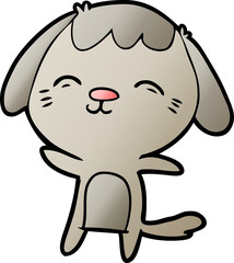 Obraz premium happy cartoon dog