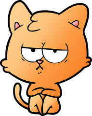 bored cartoon cat