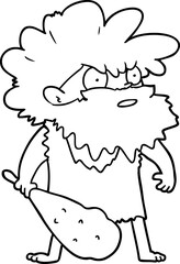 cartoon cave man