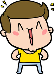 Obraz premium cartoon excited man