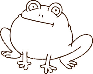 Smug Toad Charcoal Drawing