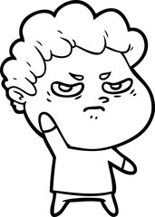 Obraz premium cartoon angry man