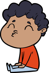 cartoon man pouting