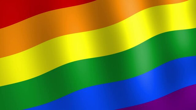 rainbow pride flag waving LGBTQIA