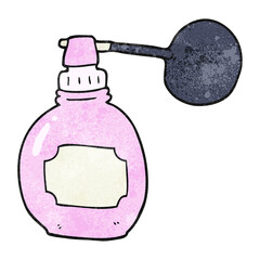 freehand textured cartoon perfume bottle