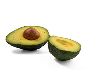Avocado isolated on white background. Ripe avocado.