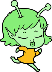 cartoon alien girl
