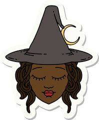 sticker of a human mage character