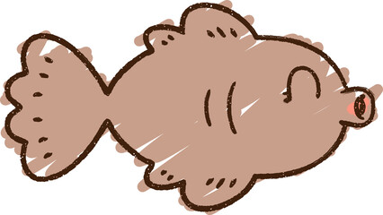 Fish Chalk Drawing