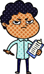 cartoon angry man