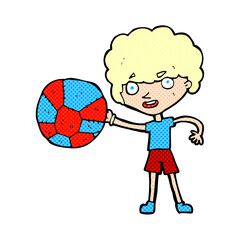 cartoon boy and ball