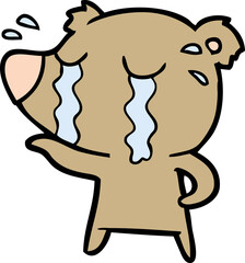 crying bear cartoon chraracter