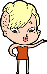 cartoon surprised girl