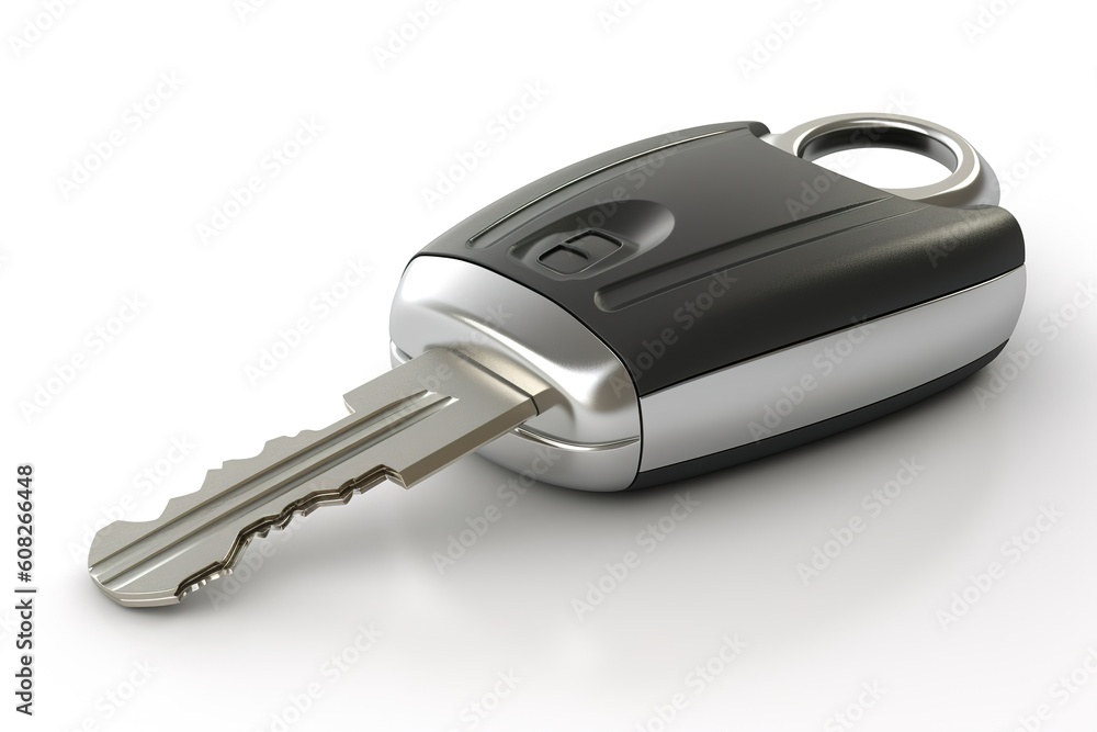 Poster car key isolated on white background. generated by ai.