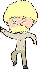 Obraz premium cartoon seventies style man disco dancing