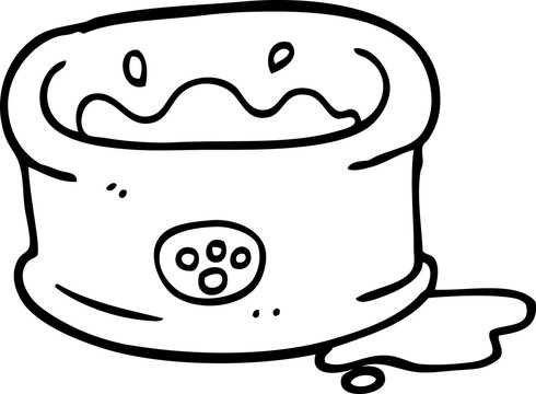 recommend clip art: line drawing cartoon pet bowl