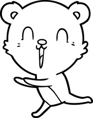 happy cartoon bear