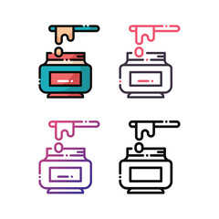 Beeswax icon design in four variation color