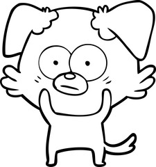 nervous dog cartoon