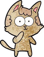 Obraz na płótnie Canvas cartoon cat considering