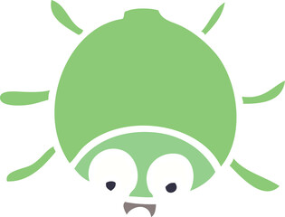 hand drawn quirky cartoon beetle