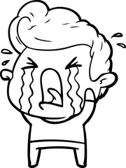 cartoon crying man